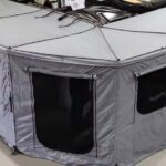 270° Fan Awning with Side Walls and LED Lighting
